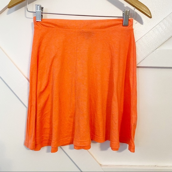 Topshop Dresses & Skirts - Topshop Linen Blend Knit Mini Skirt Orange Multicolor Sz 2